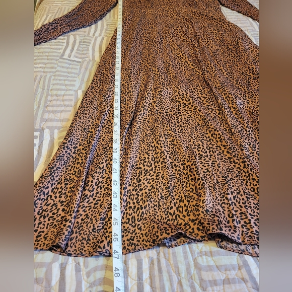 Free People- Animal Print Midi Dress - Picture 7 of 11